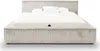 A bed with a headboard and mattress, shown from the front. Produktbild-Vorschau