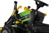 Close-up view of a toy tractor's front loader and steering wheel. Produktbild-Vorschau