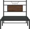 vidaXL Bettgestell ohne Matratze Braun Eiche 90x200 cm Produktbild-Vorschau 5