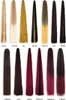 A grid of different colored hair extensions. Produktbild-Vorschau