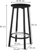 2-ks sada barových stolů Vicco Edmonton Černá 31.5 x 64 cm Náhled obrázku produktu 3