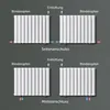 Diagrams showing different connection types for radiators. Produktbild-Vorschau