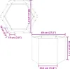 vidaXL Fioriera esagonale antracite 69x60x45 Acciaio Anteprima dell’immagine prodotto 6