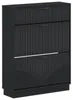 Schuhschrank HOORN 78 x 24 x 100 cm Holzwerkstoff Schwarz Produktbild-Vorschau 1