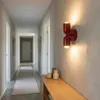 TWIN Wandleuchte E27 2-flammig, rote Metalllampe mit Up Produktbild-Vorschau 5