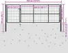 vidaXL Gartentor mit Pfosten Stahl 350 x 100 cm Anthrazit Produktbild-Vorschau 5