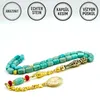 Tesbih Tespih AMAZONIT Echter Stein Rosary Prayerbeads Produktbild-Vorschau 1