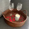 Taca rattanowa okrągła Ø 40 cm - Duża, okrągła taca do Podgląd zdjęcia produktu 3