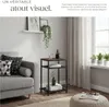 Table d’appoint YORK 45,5x36x75,5cm - Bois foncé Voir les images du produit 5
