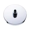 A close-up, studio shot of a round, chrome shower head with a central connector. Produktbild-Vorschau