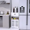 Badezimmerschrank Badschrank Schmal, Freistehender Produktbild-Vorschau 3