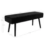 Sitzbank >Skiby< in Schwarz, Velour - 100x44x35cm Produktbild-Vorschau 4