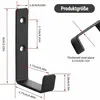 10 Stück Schwarz Garderobenhaken, Metall Haken für Produktbild-Vorschau 3