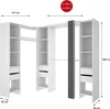 Alanno - Grande Armoire 234x205h cm Blanc, 6 Tiroirs Voir les images du produit 3