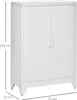 HOMCOM Sideboard mit Lamellentüren Metallschrank mit Produktbild-Vorschau 3