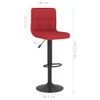 vidaXL Barhocker 2 Stk. Weinrot Stoff Produktbild-Vorschau 8