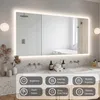 WISFOR LED Badspiegel 100x70 cm mit Beleuchtung Touch Produktbild-Vorschau 5