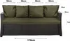 Cuscini per divano da giardino - Seduta 170x60x7, schienale Anteprima dell’immagine prodotto 2