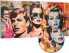 DEQORI Hybrid Leinwand Bild 100x50 cm 'Ikonen Collage' Produktbild-Vorschau 1