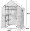 Serre en film plastique pour tomates 143x143x195 cm Voir les images du produit 2