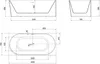 Mexen Mia freistehende rechteckige Badewanne 160 x 75 cm, Produktbild-Vorschau 6
