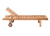 Möbilia Gartenliege aus Teak Holz | Kopfteil 5-fach Produktbild-Vorschau 2