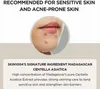 A close-up of a person's chin with acne, overlaid with marketing text about skincare. Anteprima dell’immagine prodotto