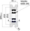 Poulie en polyamide d= 45 mm pour câble de 6 mm ; poulies Voir les images du produit 2