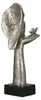 Gilde Skulptur, Gesicht, "Desire", Kunstharz, silberfarben, Anteprima dell’immagine prodotto 9
