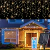 Ikodm 5 M LED Solar Lichterkette LED Eisregen 200 LEDs Produktbild-Vorschau 1