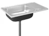 vidaXL Spüle mit Abtropffläche Set Silbern 800x500x155 mm Produktbild-Vorschau 4
