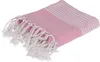 Rosa/Weißes Fouta-Hamamtuch (für Sauna & Strand) Produktbild-Vorschau 3
