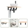 The Living Store Piano lavabo con staffa in acciaio e legno Anteprima dell’immagine prodotto 1