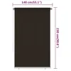 Store roulant d'extérieur 145 (l) x 230 (H) cm marron HDPE Voir les images du produit 6