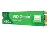 A green SSD drive with product information printed on it, set against a white background. Podgląd zdjęcia produktu