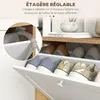 HOMCOM Meuble à chaussures 12 paires, armoire à chaussures Voir les images du produit 4