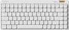 A top-down view of a white mechanical keyboard with a gold rotary knob on a white background. Anteprima dell’immagine prodotto