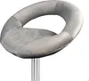 A close-up view of a gray bar stool. Produktbild-Vorschau