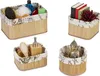 Relaxdays Aufbewahrungskorb 4er Set, Ordnungskörbe in 4 Produktbild-Vorschau 1