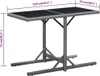 vidaXL Gartentisch Anthrazit 110x53x72 cm Glas und Poly Produktbild-Vorschau 5