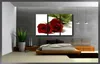 Visario Leinwandbild Rote Rosen 160x90 cm – 3-teilig, Bild Produktbild-Vorschau 3