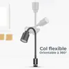 Lampe à pince LED 5W 400lm 3000K Blanc chaud Flexible et Voir les images du produit 4