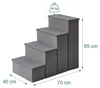 Relaxdays Hundetreppe, 4 Stufen, Stauraum, HxBxT: 65 x 40 x Produktbild-Vorschau 4