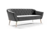 A grey sofa with a diamond-stitched back and light wood legs is shown against a white background. Náhľad obrázku produktu