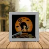 Schauriges Halloween Rahmen Spardose aus Holz mit schwarzer Produktbild-Vorschau 2
