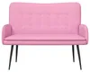 vidaXL dvojmiestna pohovka ružová 115 x 61 x 87 cm látková Náhľad obrázku produktu 4