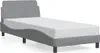 vidaXL Bettgestell "Dover" Hellgrau 80x200 cm Stoff Produktbild-Vorschau 1