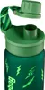 Close-up of the top of a green water bottle with lightning bolt patterns. Voir les images du produit