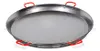 A paella pan with red handles on a white background. Anteprima dell’immagine prodotto