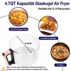Air Fryer Glas 6L Heißluftfritteuse digital einstellbar Produktbild-Vorschau 4